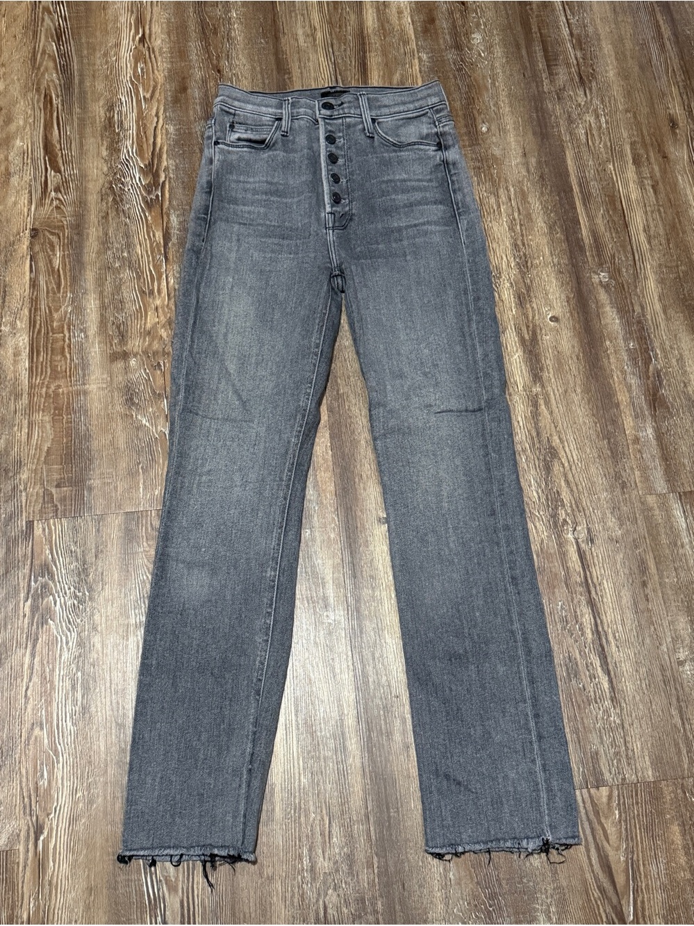Mother The Pixie Dazzler Ankle Fray Jeans Women's 25 Button Fly in Digging Up Di